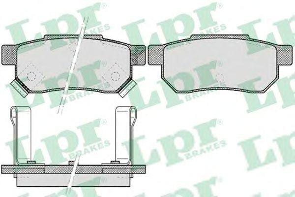 LPR 05P506 Колодки тормозные HONDA ACCORD 85-89/CIVIC 87-01 задние