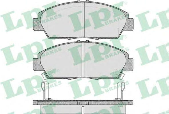 LPR 05P567 Колодки тормозные HONDA ACCORD/PRELUDE 93-98 передние