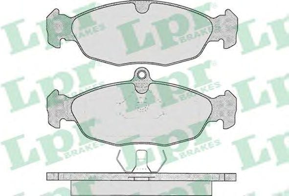 LPR 05P599 Колодки тормозные OPEL ASTRA F/DAEWOO NEXIA/CHEVROLET LANOS 1.4/1.5 97> передние