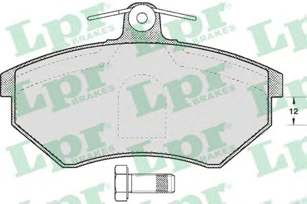 LPR 05P613 Колодки тормозные VOLKSWAGEN G3 2.0/1.9D/PASSAT 2.0 92-97 передние