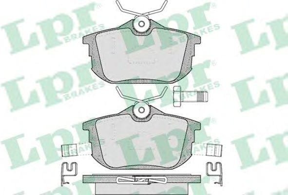LPR 05P621 Колодки тормозные MITSUBISHI COLT 04>/SMART FORFOUR 05>/VOLVO S40/V40 задние