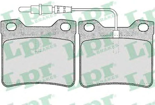 LPR 05P623 Колодки тормозные PEUGEOT 406 1.6-3.0 95-04/607 2.0-3.0 00- задние