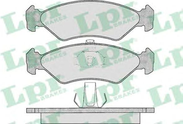 LPR 05P625 Колодки тормозные FORD FIESTA/KA/MAZDA 121 95- передние