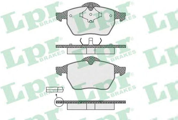 LPR 05P639 Колодки тормозные AUDI A3 97>01 R15/VOLKSWAGEN G4/SKODA OCTAVIA 98> передние