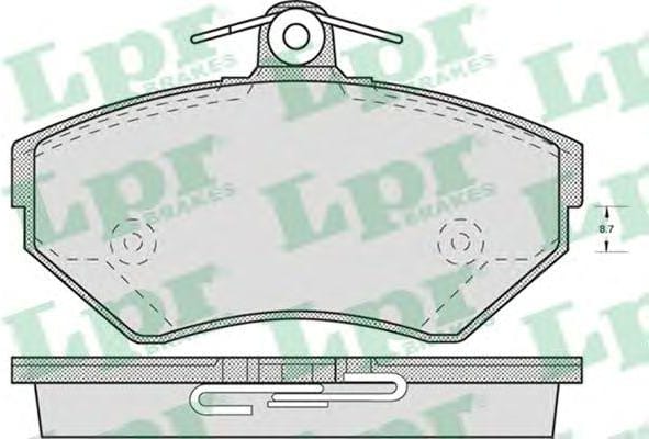LPR 05P718 Комплект тормозных колодок 05P718