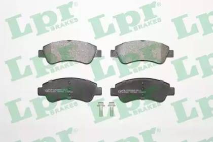LPR 05P802 Колодки тормозные CITROEN C4 03-/PEUGEOT 307/PARTNER 1.4/1.6 -ESP передние