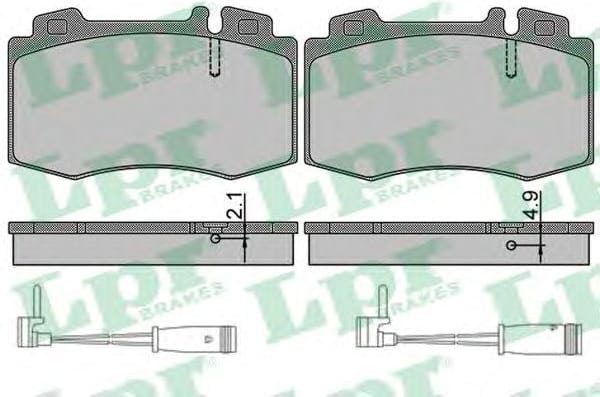 LPR 05P849A Колодки тормозные MERCEDES C209/W203/W211/W220/R171/R230 передние (+2датч.)