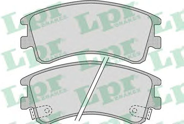 LPR 05P878 Колодки тормозные MAZDA 6 02>с индикат.износа передние