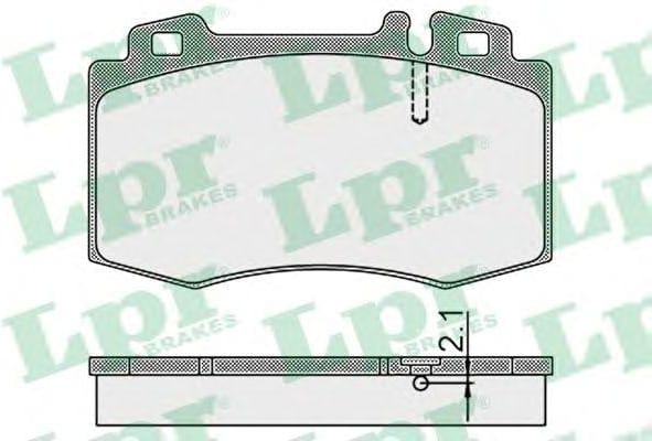 LPR 05P899 Колодки тормозные MERCEDES-BENZ W163 98>05/W220 98>05/W129 передние