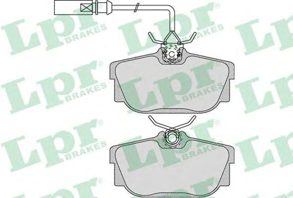 LPR 05P974 Колодки тормозные VOLKSWAGEN T4 96>/SHARAN 00>/GALAXY R16 00>06 (1 датчик) зад.
