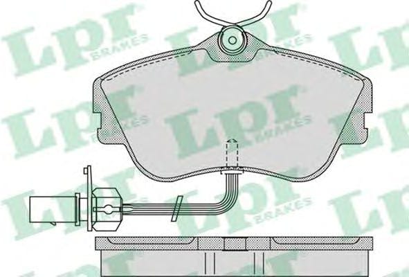 LPR 05P977 Колодки тормозные VOLKSWAGEN T4 R15 5/99>с датчиком передние