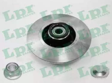 LPR R1005PCA Диск тормозной RENAULT CLIO III 05-/MEGANE II 02- задний с подшипником