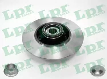 LPR R1055PCA Диск тормозной RENAULT MEGANE/SCENIC III 08- задний с подшипником,с кольцом АБС