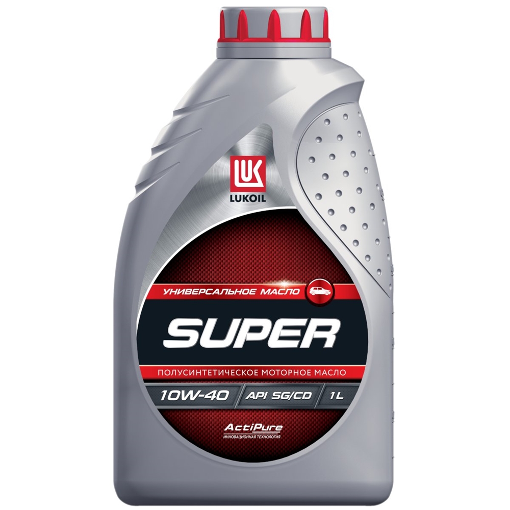 LUKOIL 19191 10W-40 СУПЕР, API SG/CD, 1л, (полусинт.мотор.масло)