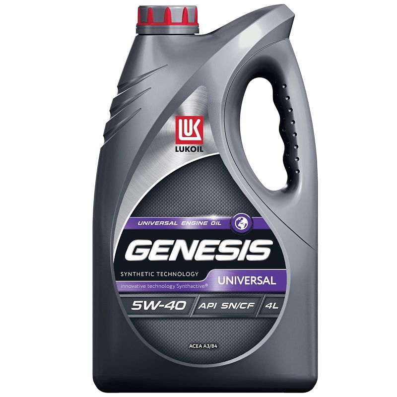 LUKOIL 3148631 Масло моторное GENESIS UNIVERSAL полусинт., SN, CF, SAE: 5W-40, 4л.