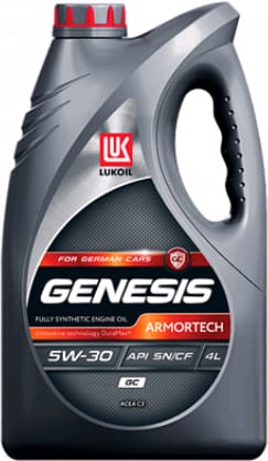 LUKOIL 3149300 Масло ЛУКОЙЛ GENESIS ARMORТECH GC 5W30 4л моторное (синт)
