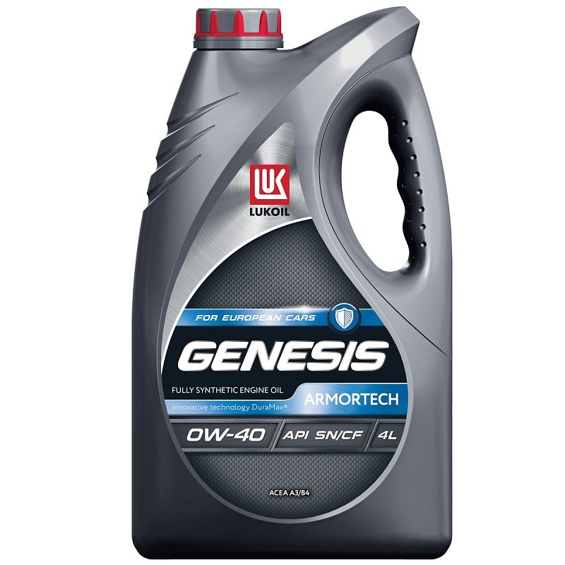 LUKOIL 3150665 Масло моторное 0W40 ЛУКОЙЛ 4л синтетика GENESIS ARMORTECH SN/CF, A3/B4