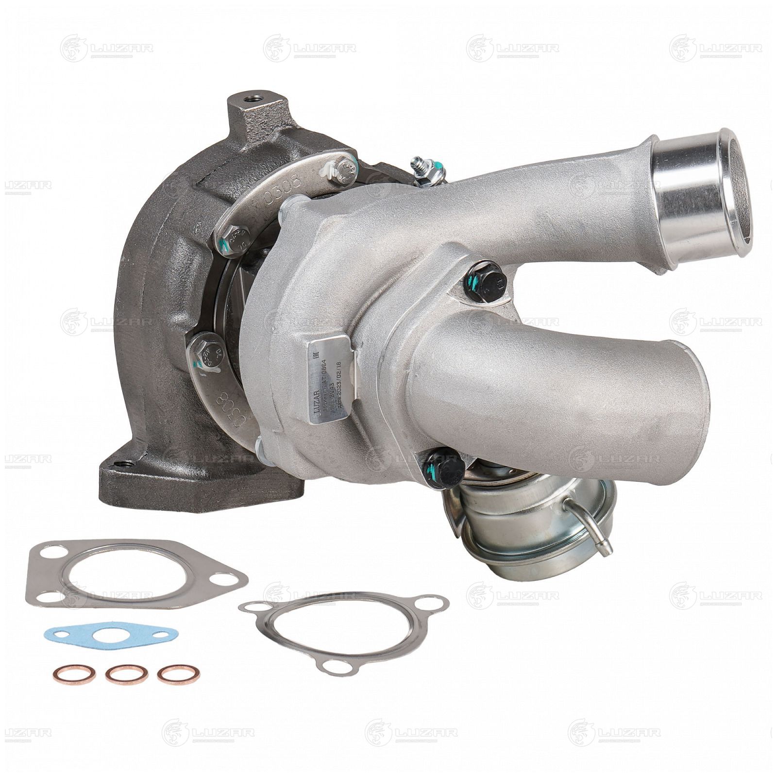 LUZAR LAT0864 Турбокомпрессор для а/м Hyundai H1 Starex (07-) 2.5D [D4CB, A2] Е-4 (тип V43) (LAT 0864)