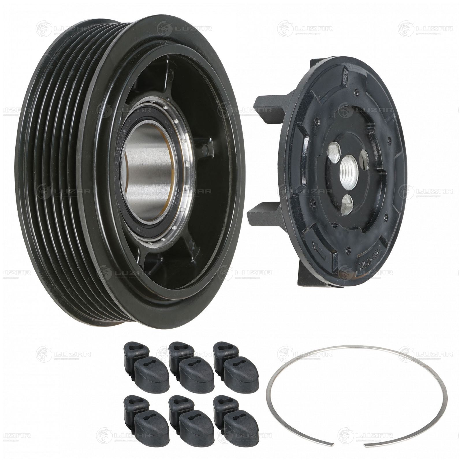 LUZAR LCC1801 Муфта компрессора кондиц. в сборе SKODA OCTAVIA A5 (04-) (тип DENSO)