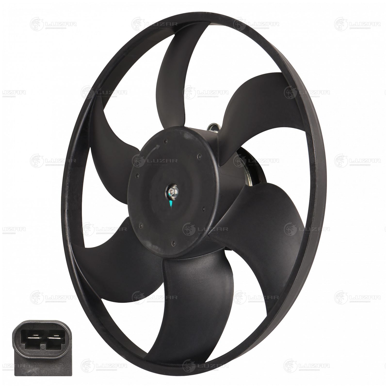 LUZAR LFC0907 Э/вентилятор охл. для а/м Renault Megane II (03-)/Kangoo I (97-) (без кожуха) (LFc 0907)