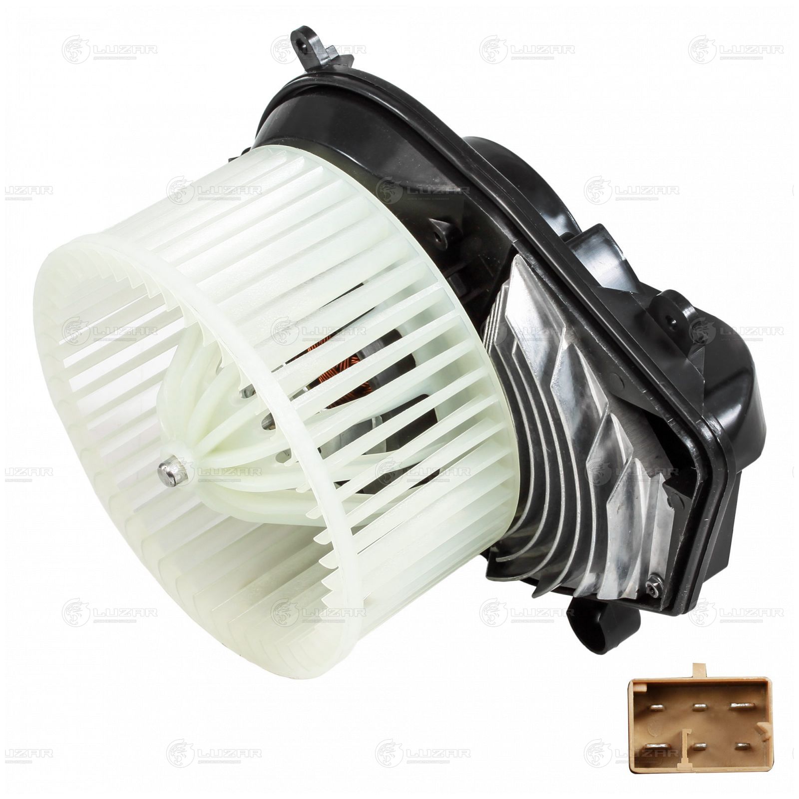 LUZAR LFH1802 Э/вентилятор отоп. для а/м VW Passat (B5) (96-)/Audi A4 (B5) (94-) (auto А/С) (LFh 1802)