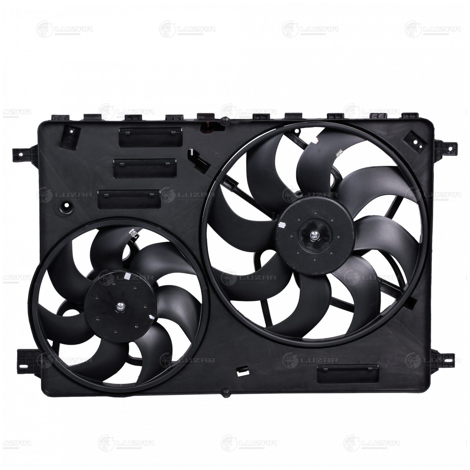 LUZAR LFK1060 Э/вентиляторы охл. с кожухом (2 вент.) VOLVO XC60 (08-)/XC70 (06-)