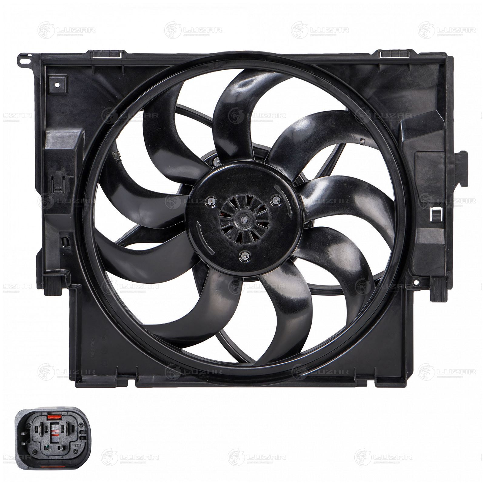 LUZAR LFK2603 Э/вентилятор охл. для а/м BMW 3 (F30) (11-) (с кожухом) (400W) (LFK 2603)