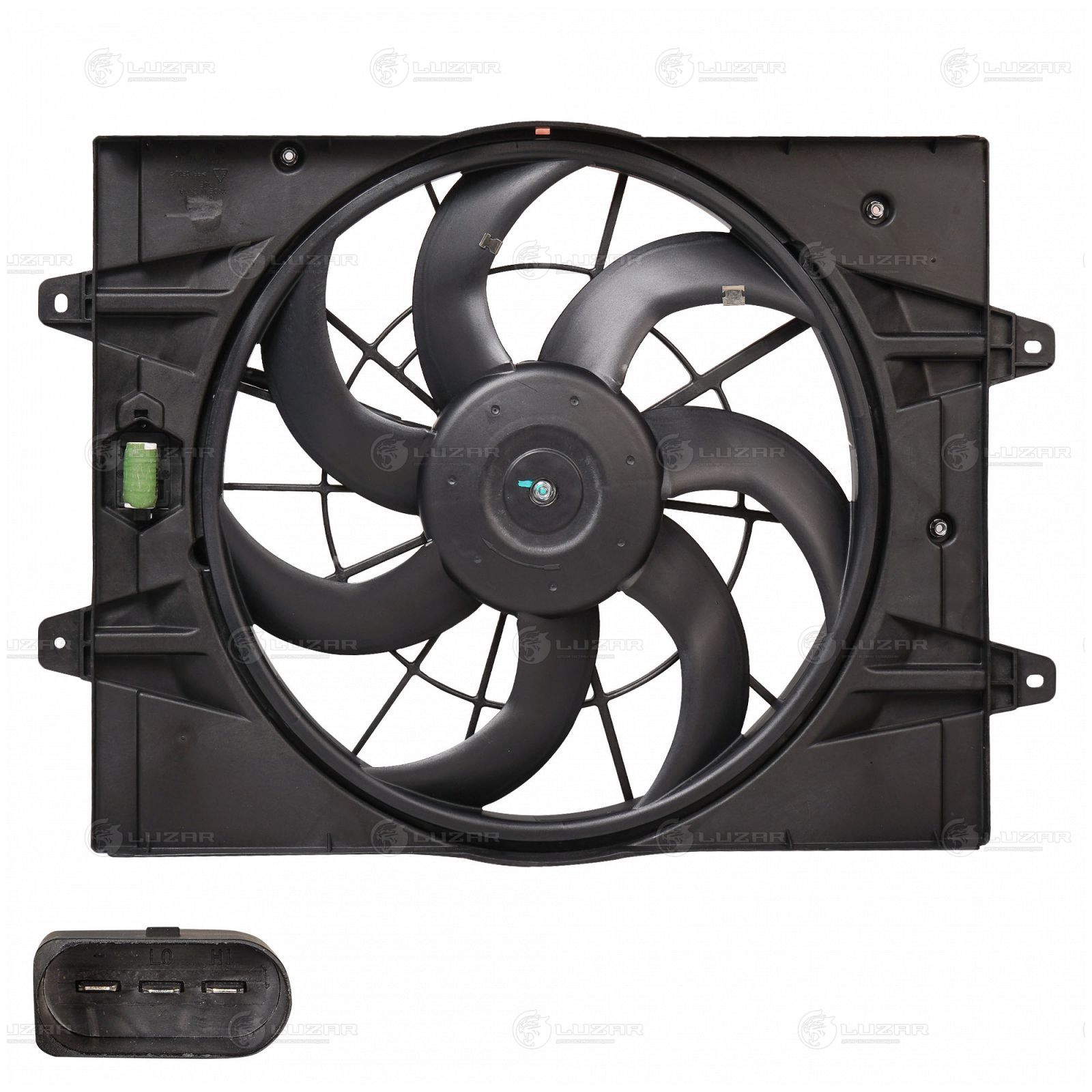 LUZAR LFK3017 Э/вентилятор охл. для а/м Chery Tiggo 4 (17-)/Tiggo 7 Pro (20-) (с кожухом) (LFK 3017)