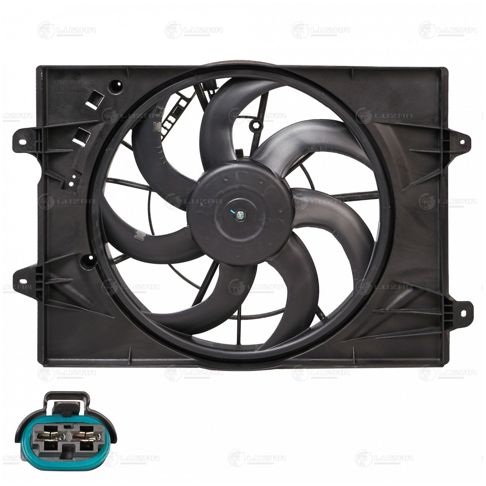 LUZAR LFK3018 Э/вентилятор охл. для а/м Chery Tiggo 8 Pro (21-) 1.6T (с кожухом) (LFK 3018)