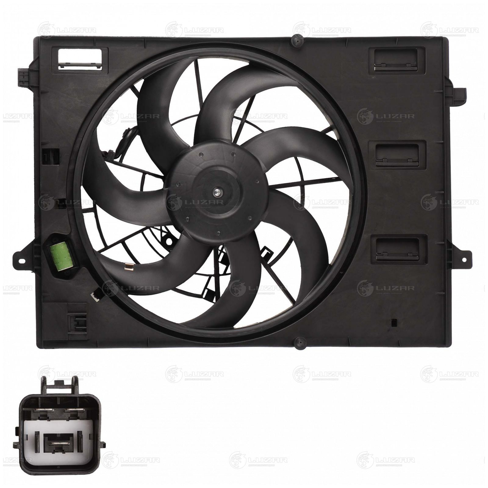 LUZAR LFK3022 Э/вентилятор охл. для а/м Geely Coolray (18-) 1.5T (с кожухом) (LFK 3022)