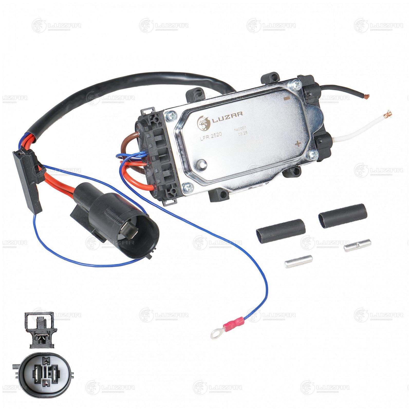 LUZAR LFR2520 Модуль управления вент. охл. для а/м Mazda 3 (BK) (03-) 1.6i/2.0i (рем. комплект) (LFR 2520)