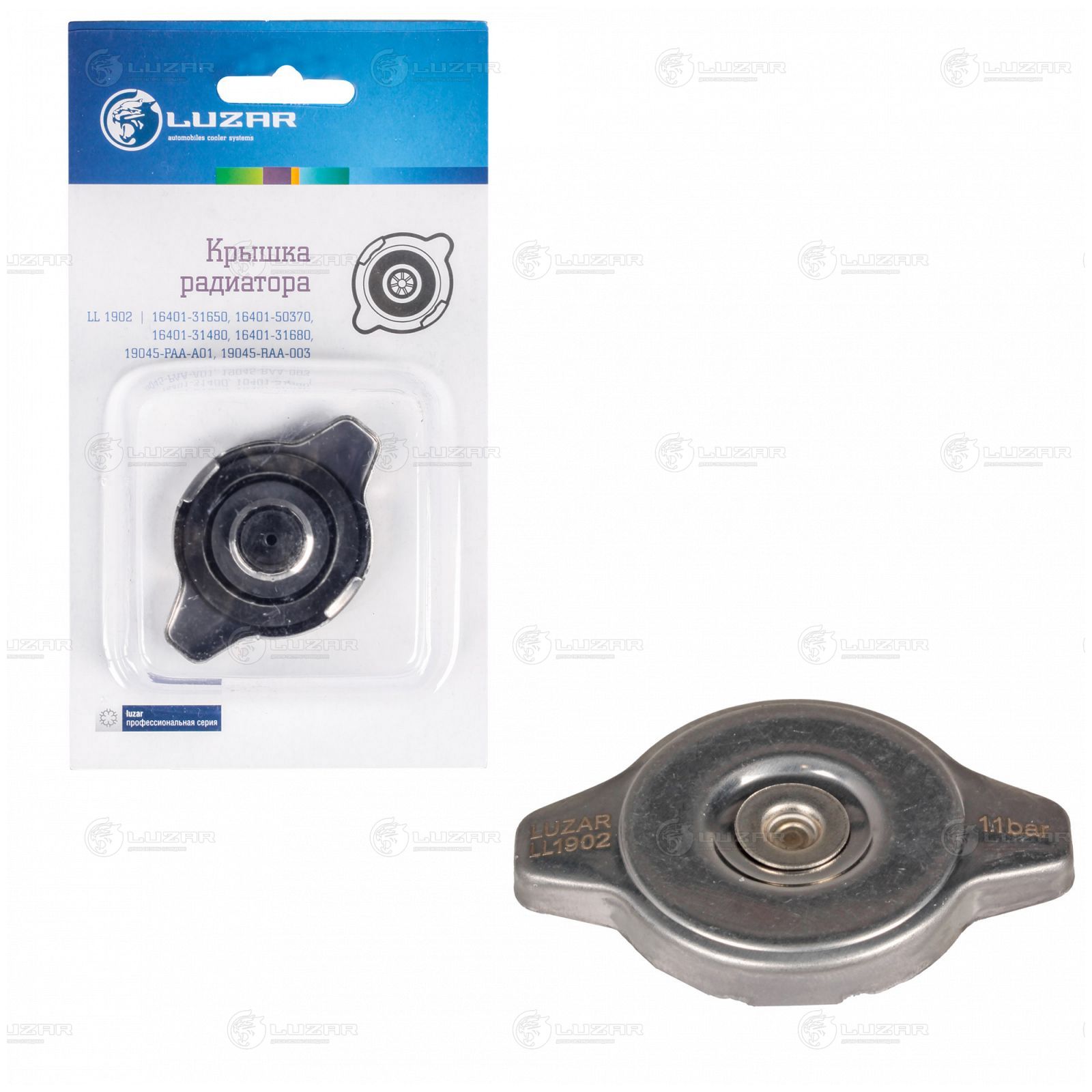 LUZAR LL1902 Крышка (пробка) радиатора для а/м Toyota/Suzuki/Subaru/Mazda/Honda 1.1 bar (мал. клапан) (LL