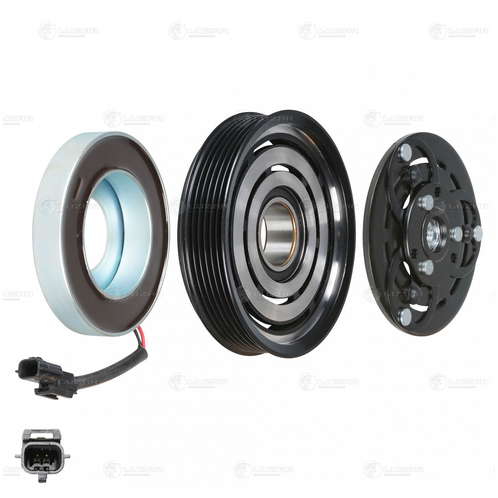 LUZAR LMAC0904 Муфта эл/магн. компрессора кондиц. для а/м Renault Fluence (10-)/Duster (12-) 1.6i (LMAC 0904)