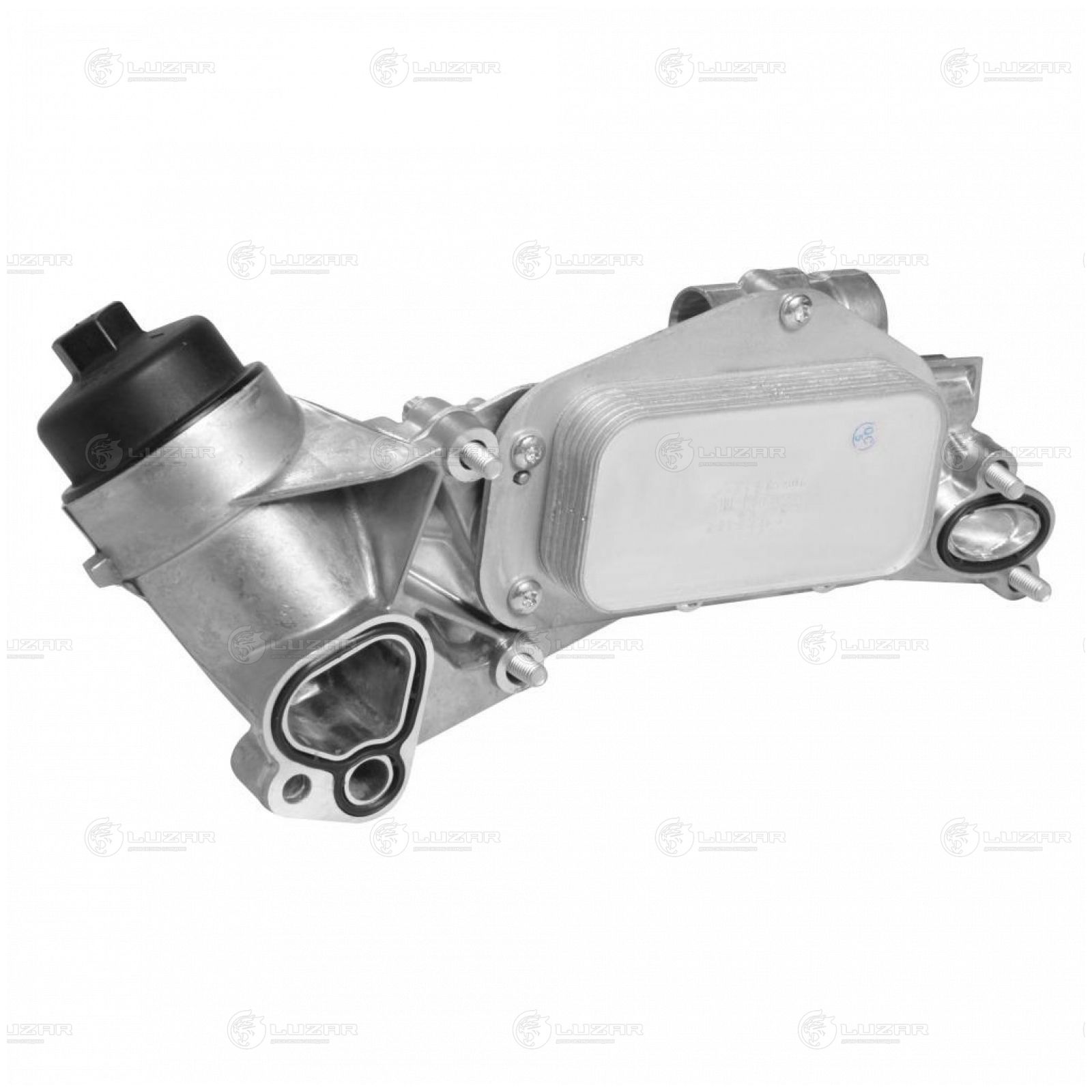 LUZAR LOC0504 Радиатор масляный в сборе (теплообменник) Chevrolet Cruze (09-)/Opel Astra (H) (04-) 1.6i/1.8i LOc0504