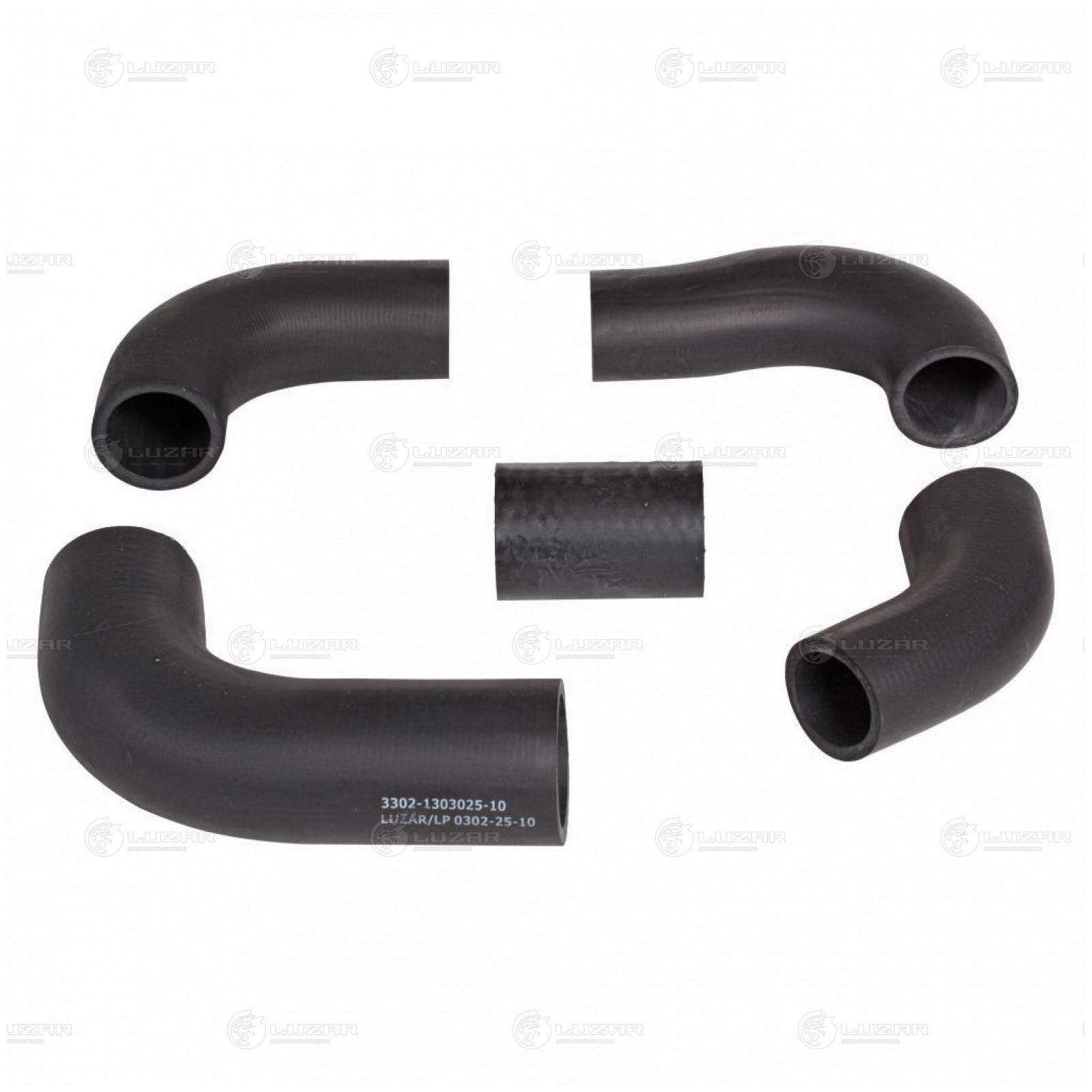 LUZAR LPK0306 Кмпл патрубков охл. для а/м ГАЗ 3302 ГАЗель (406) (EPDM, 5шт.) (LPK 0306)