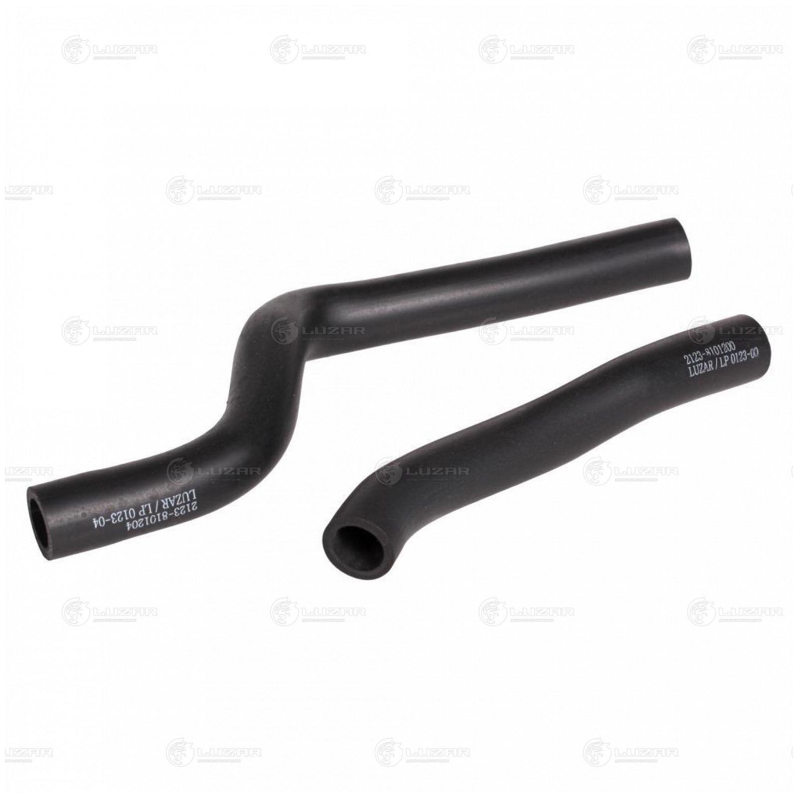 LUZAR LPKH0123 Кмпл патрубков отоп. CHEVROLET NIVA (02-)/Лада 2123 (02-) (EPDM, 2шт.)