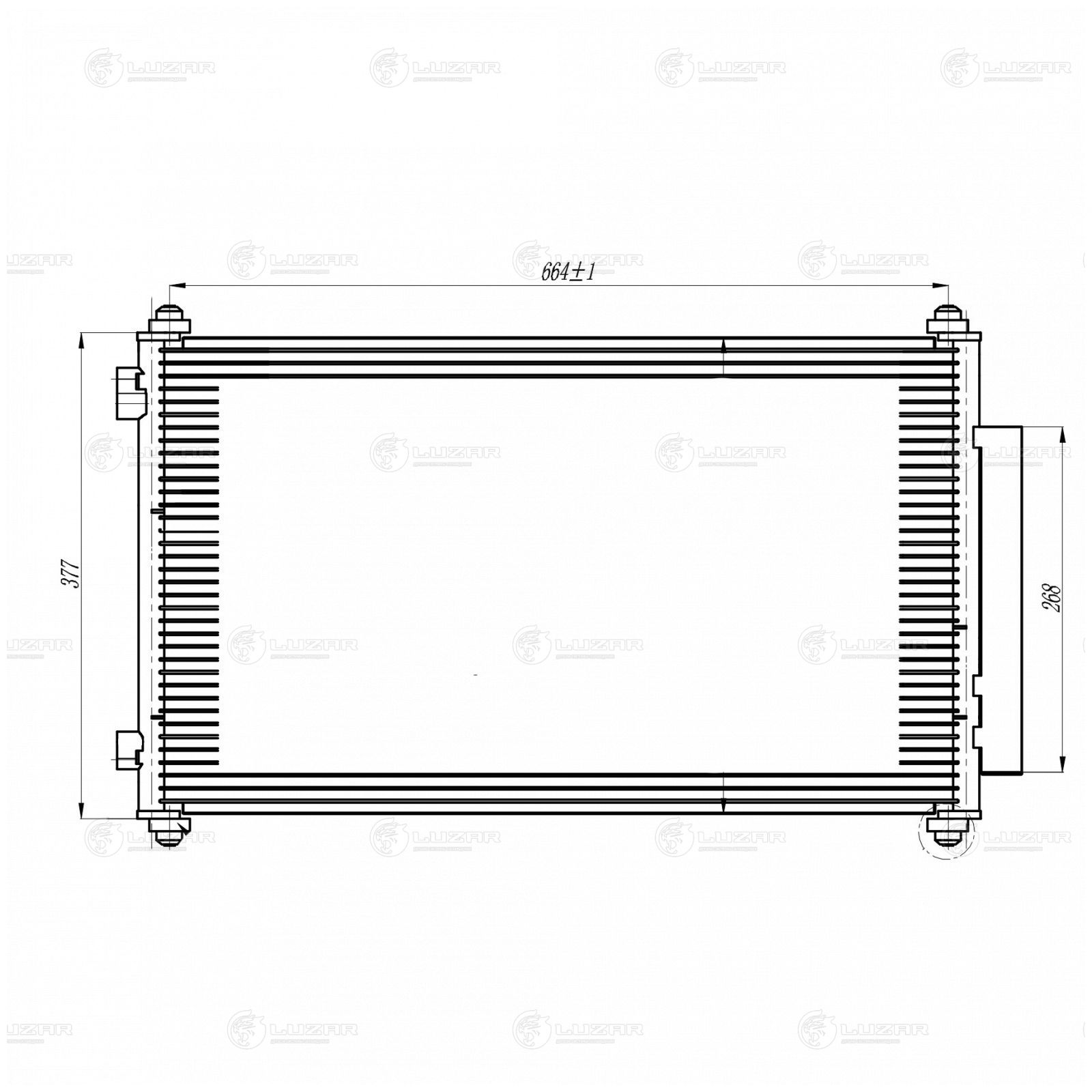 LUZAR LRAC23ZP Конденсер HONDA CR-V 2.0/2.4 07-