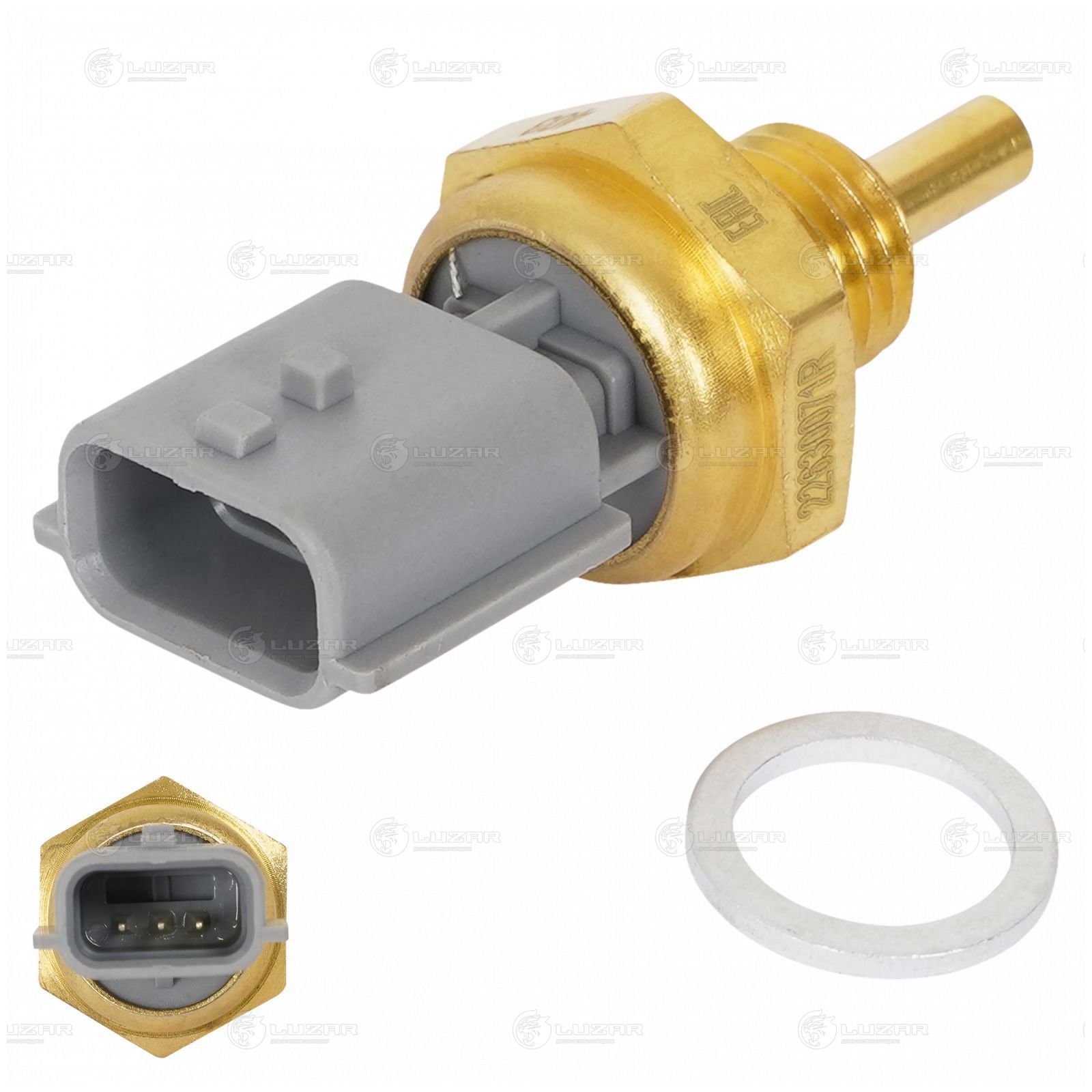 LUZAR LS0913 Датчик температуры для автомобилей Лада Largus (12-)/Renault Logan I (04-) 3 контакта в один ряд | перед |
