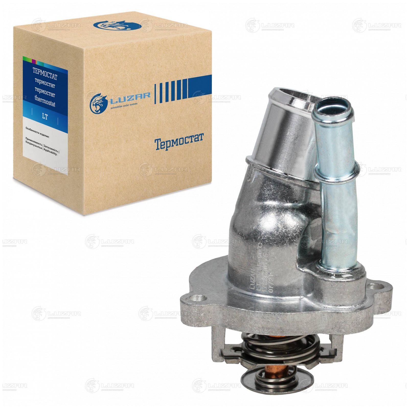 LUZAR LT1755 Термостат для а/м SsangYong NewActyon/Korando C (10-) 2.0i (90°С) (с алюм. корпусом) (LT 1755)