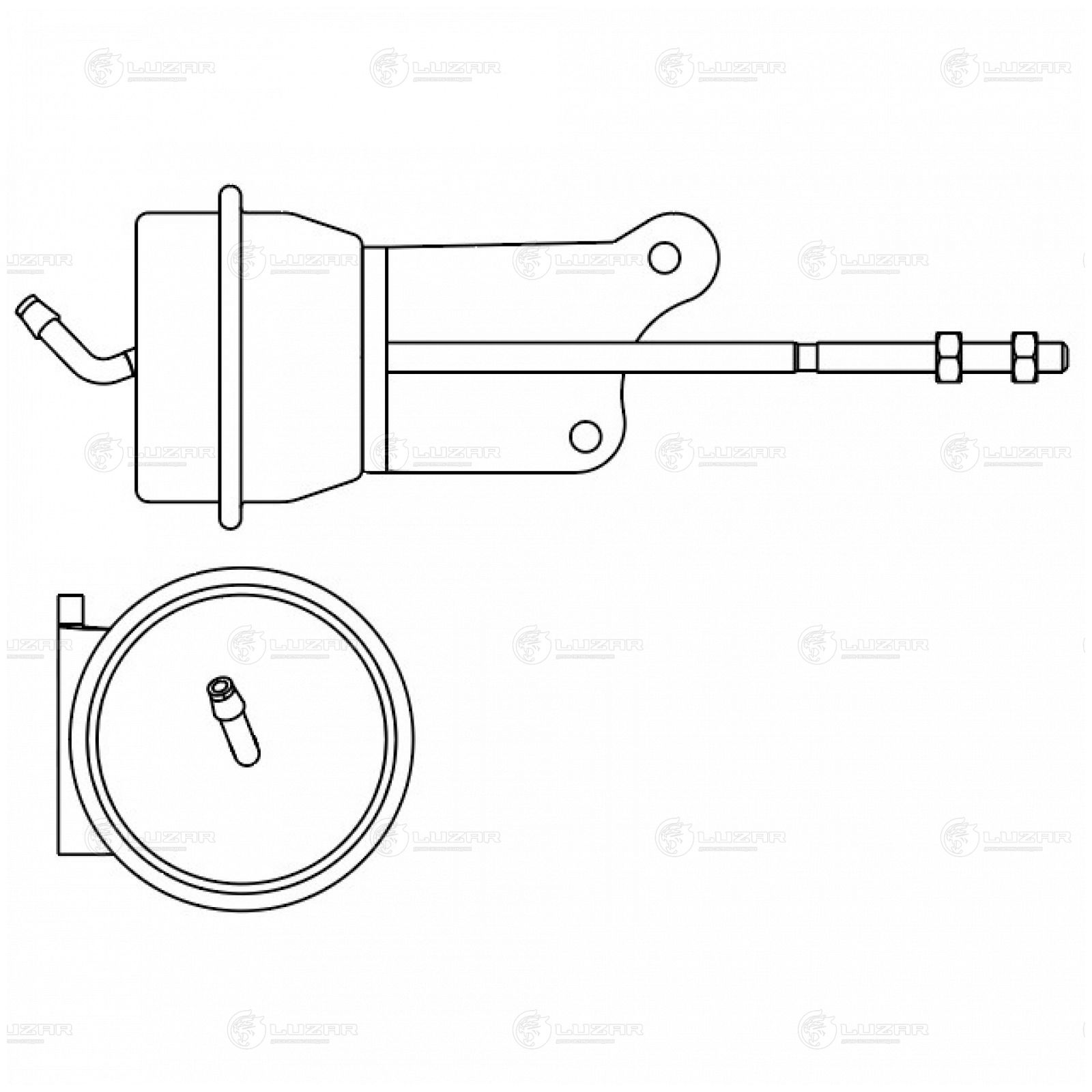 LUZAR LTC1855 Актуатор турбокомпрессора для а/м Audi A4 (07-)/A5 (09-) 1.8T [CDHA CABB] (тип K03) (LTC 1855)
