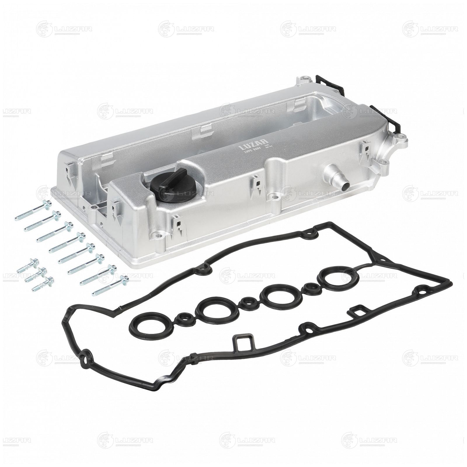 LUZAR LVPC0504 Крышка клапанная для а/м Chevrolet Cruze (09-)/Opel Astra H (04-) 1.6i (алюм., с прокл.) (LVPC 0504)
