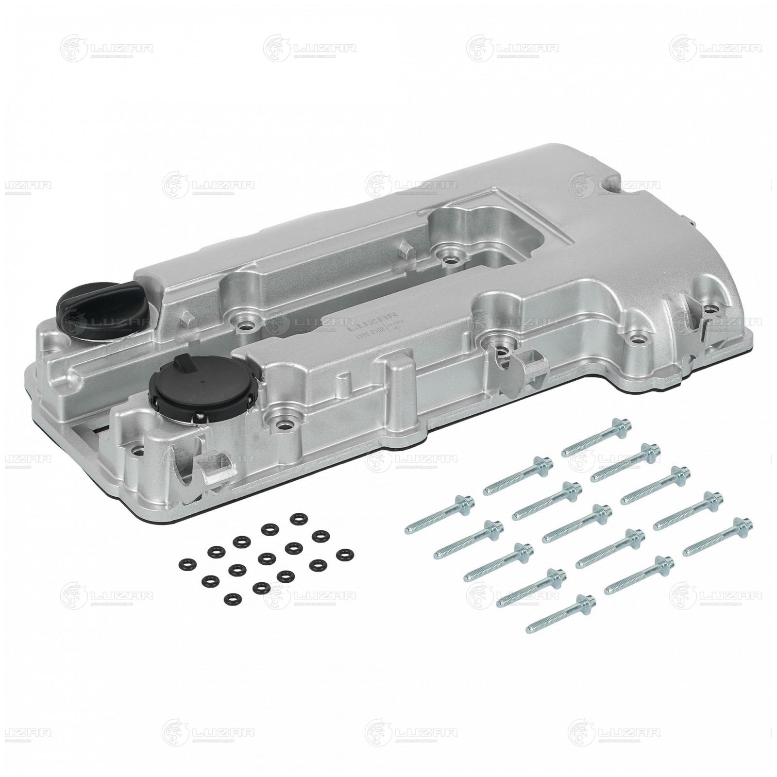 LUZAR LVPC2102 Крышка клапанная для а/м Opel Astra J (09-) Corsa D (09-) 1.2T 1.4T (алюминевая , c прокладкой) (LVP