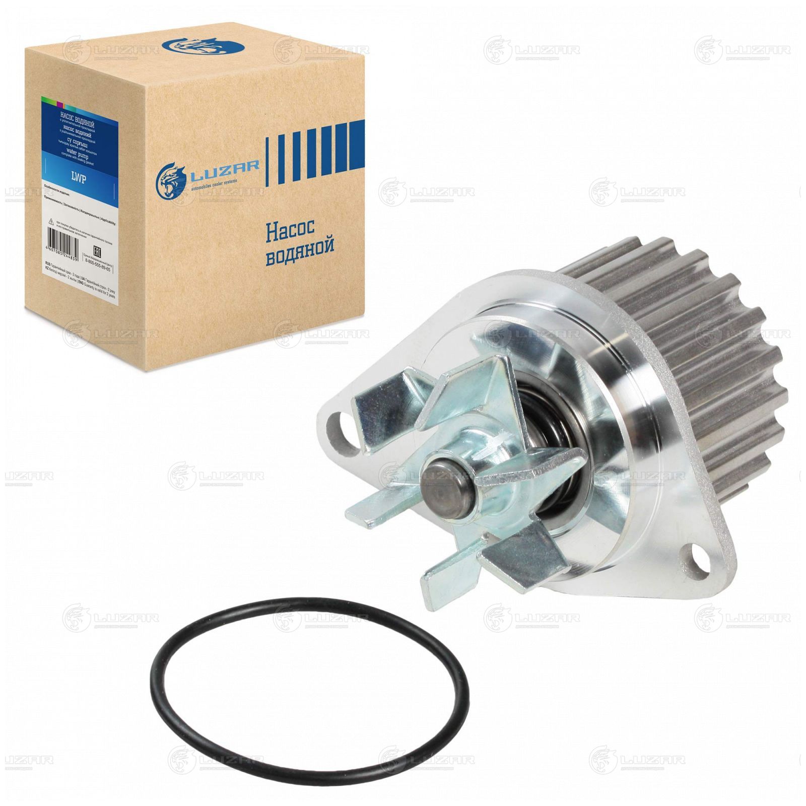 LUZAR LWP2002 Насос водяной для а/м Citroen C3 (03-)/Peugeot 206 (98-) 1.1i/1.4i [TU] (шкив 20 зуб.) (LWP 2