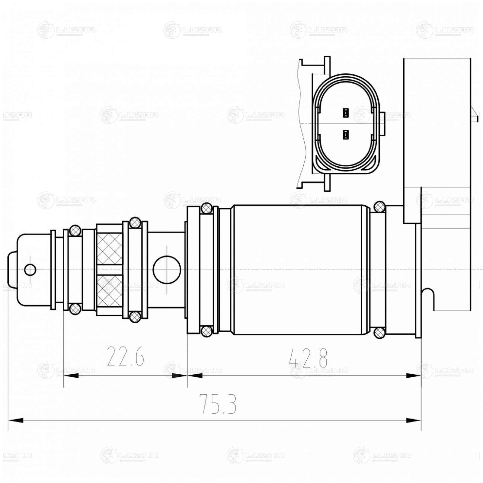 LUZAR LCCV18K1 Клапан регулир. для компрессора кондиц. LCAC 18K1 LUZAR (LCCV 18K1)