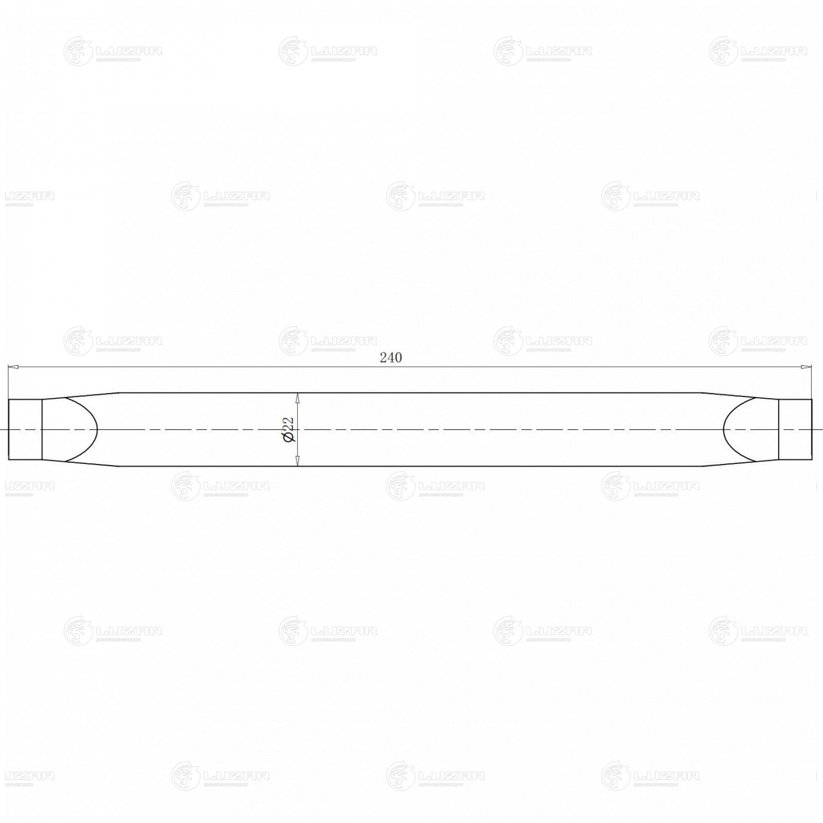 LUZAR LCD0802 Осушитель конд. для а/м Hyundai Creta (16-)/Kia Sorento (12-) (LCD 0802)