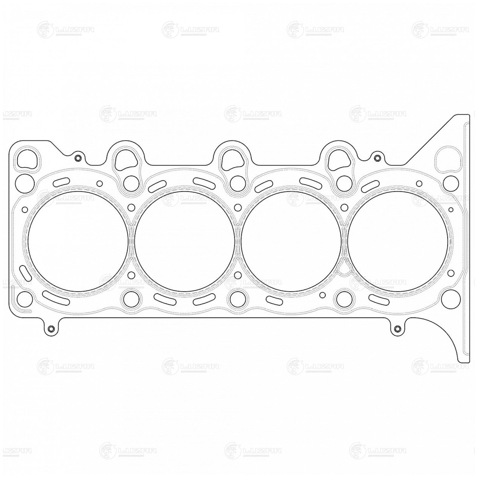 LUZAR LES10510 Прокладка ГБЦ для а/м Chevrolet Aveo (06-)/Spark M300 (11-) 1.0i/1.2i [LMU,LMT] (LES 10510)