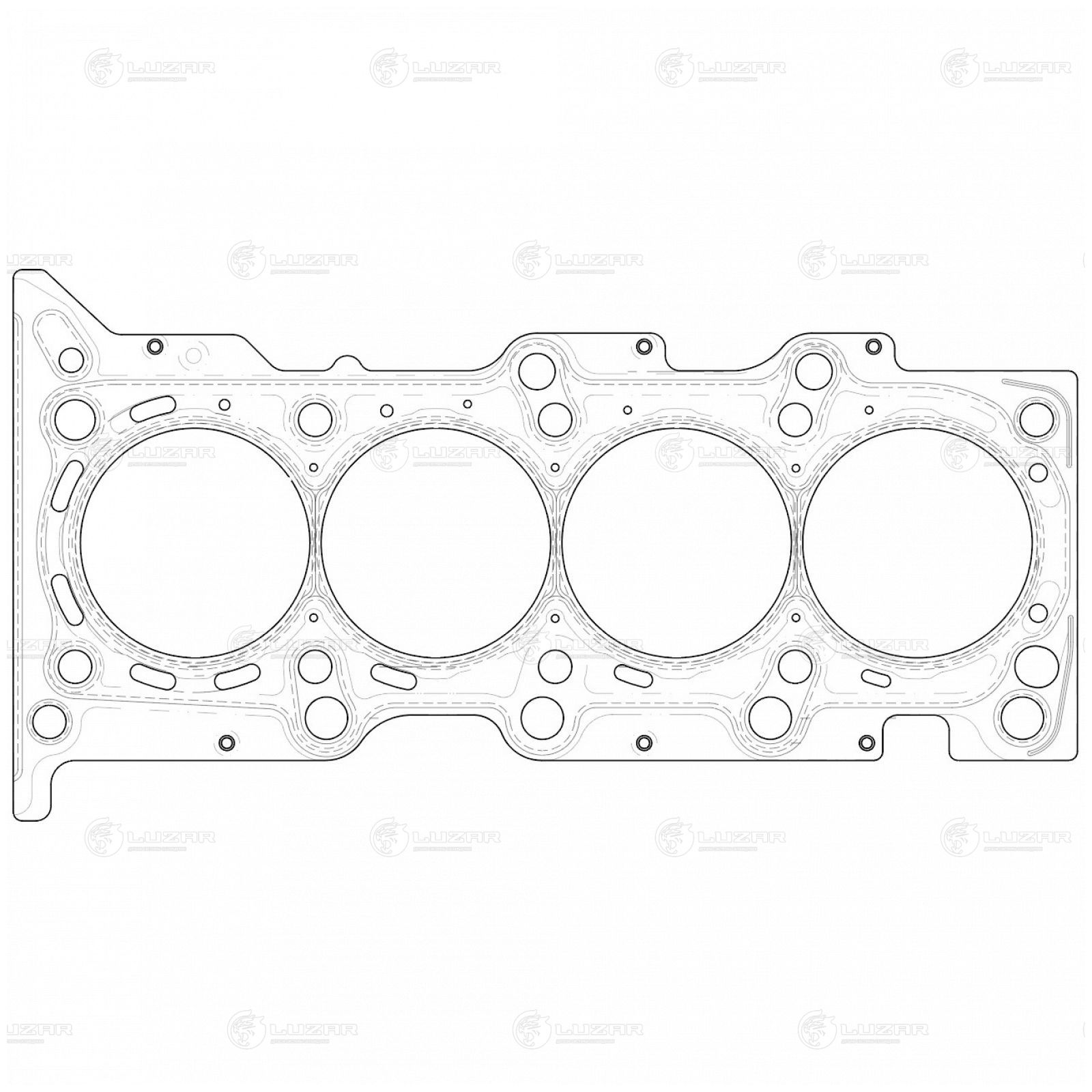 LUZAR LES10511 Прокладка ГБЦ для а/м Chevrolet Cobalt (11-)/Daewoo Gentra (13-) 1.5i [B15D2] (LES 10511)