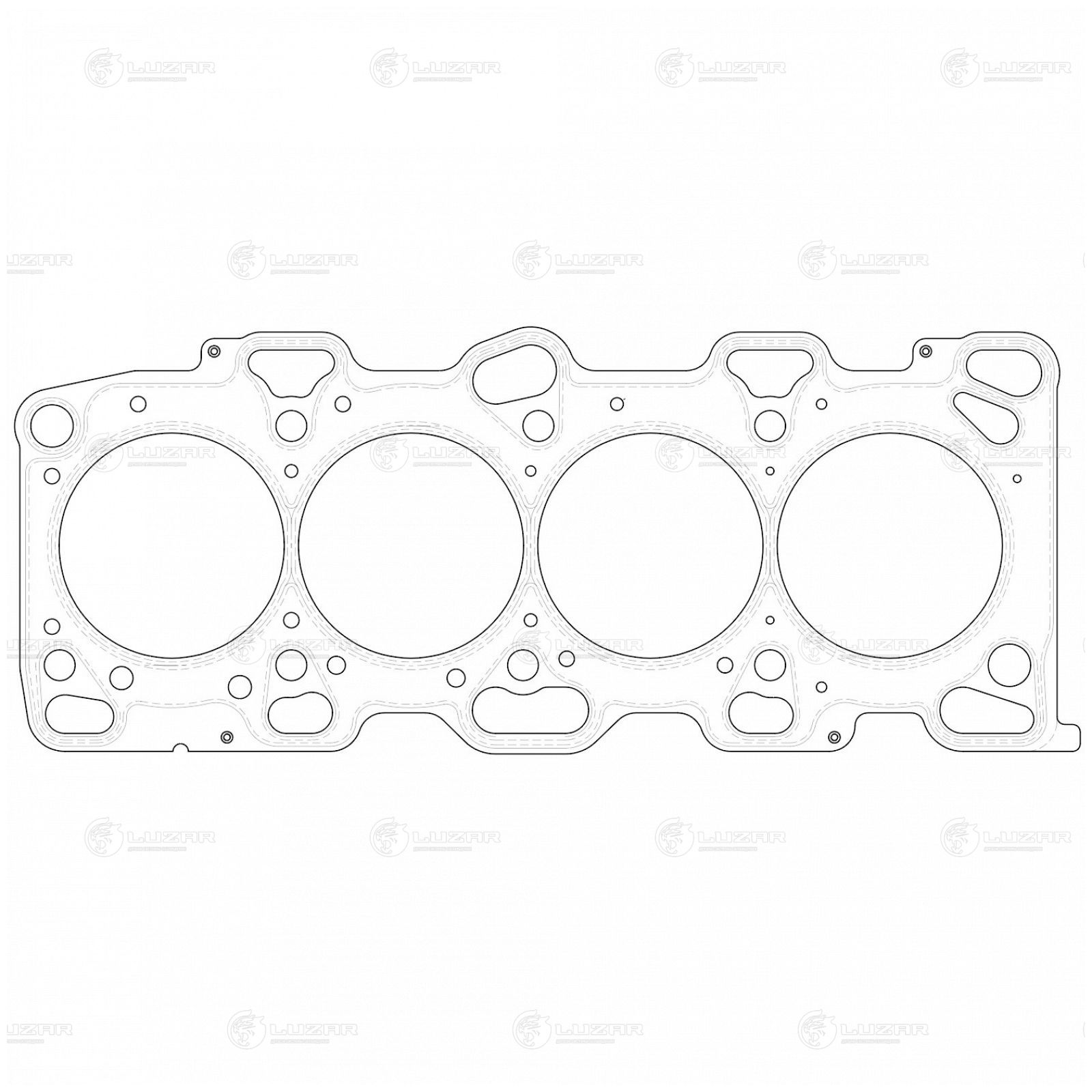 LUZAR LES10823 Прокладка ГБЦ для а/м Hyundai Santa Fe (00-)/Sonata EF (98-) 2.4i [G4JS] (LES 10823)