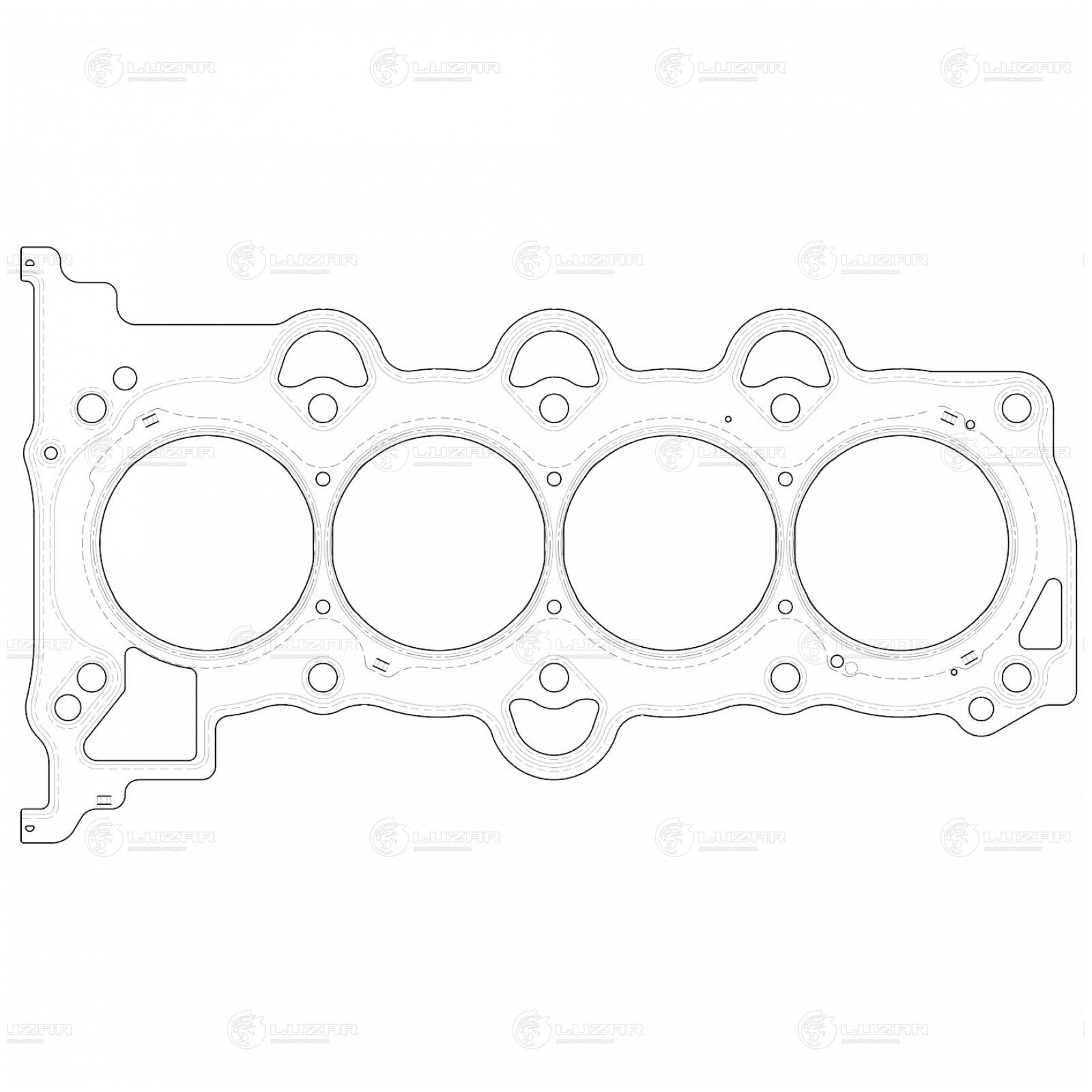 LUZAR LES10824 Прокладка ГБЦ для а/м Hyundai Elantra (06-)/Kia Ceed (07-) 1.6i (LES 10824)