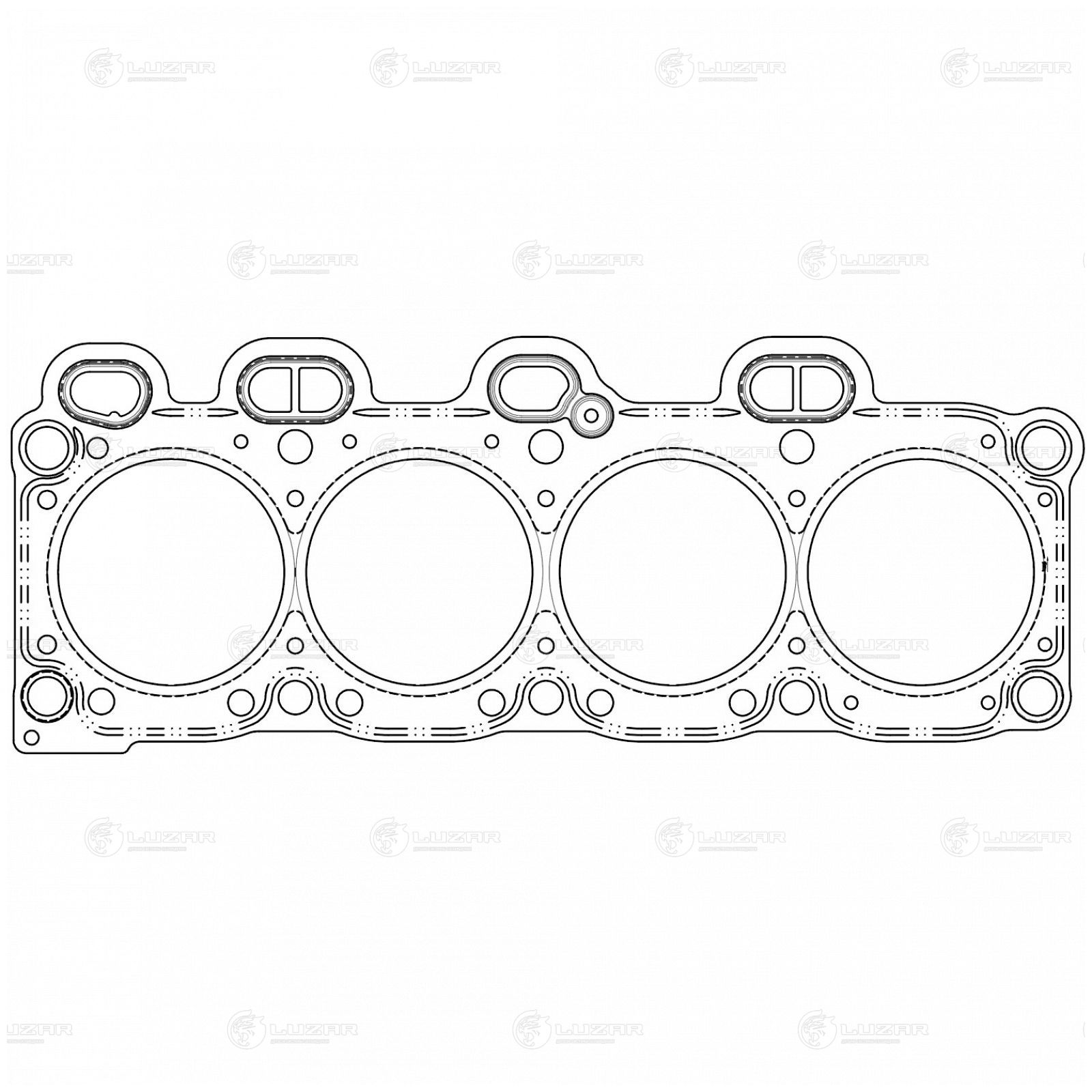 LUZAR LES10830 Прокладка ГБЦ для а/м Kia Sportage I (93-)/Clarus (96-) 2.0i [FE] (LES 10830)
